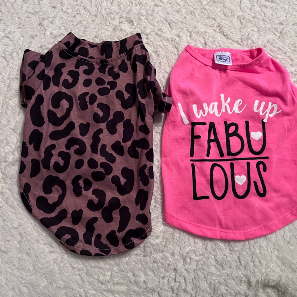 2-Small dog shirts. Measurements in pictures